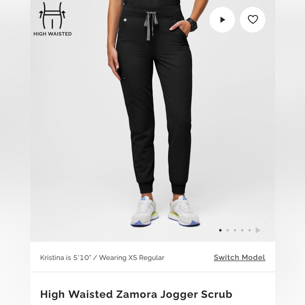 Figs Black Zamora Jogger Scrub Pants
